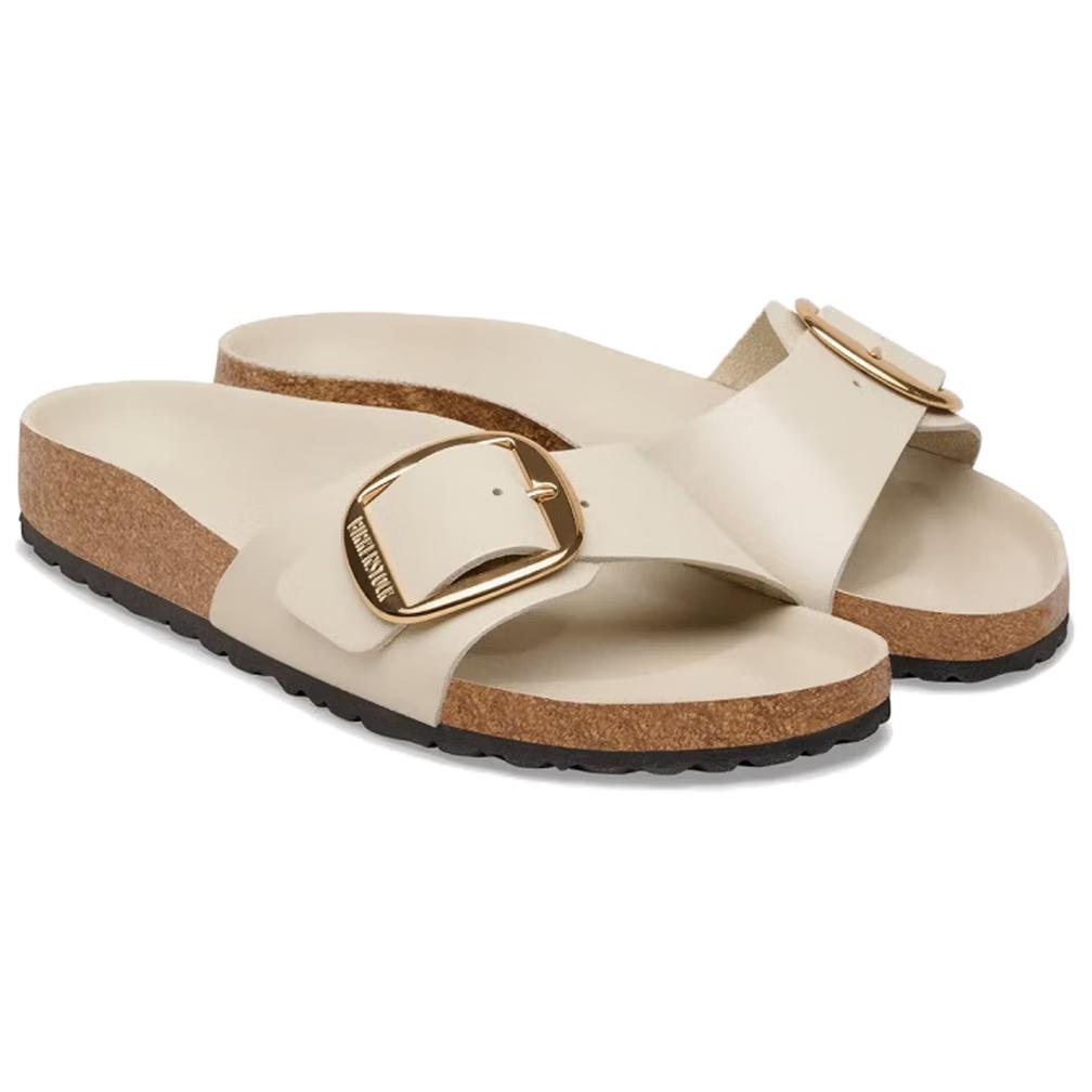 Birkenstock Madrid Big Buckle Series Simple Comfortable Breathable Slide Sandals Women sandals Beige 1031823