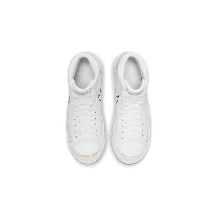 Nike Blazer Mid '77 GS Swoosh Pack Bianco Alluminio Nero Verde Chiaro Scintillante DM9475-100