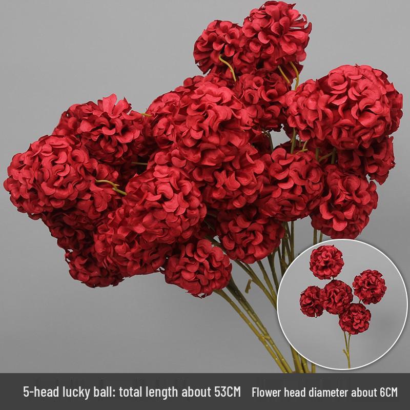 Wine Red Artificial Floral Bouquet - Chinese Wedding & Engagement Ceiling Decoration