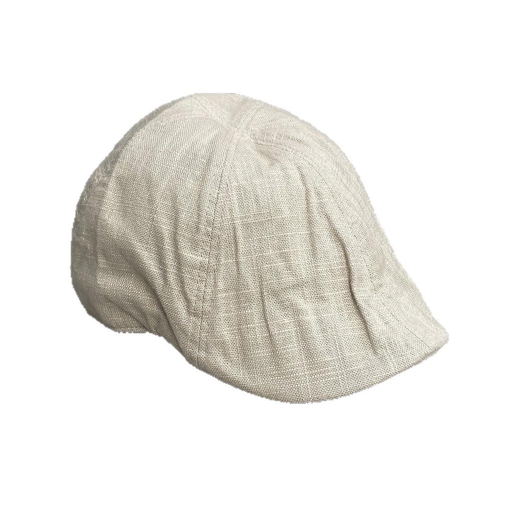 New Mixed Linen Six-piece Deep Top Face Small Forward Hat Men's and Women's Spring and Summer Thin Cap Niche Painter Hat