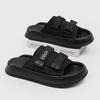Casual Sandals Men's Open-toed Thick-bottomed Stepping On Shit Feel Beach Trend New Casual Lazy Slippers 471203 black-J