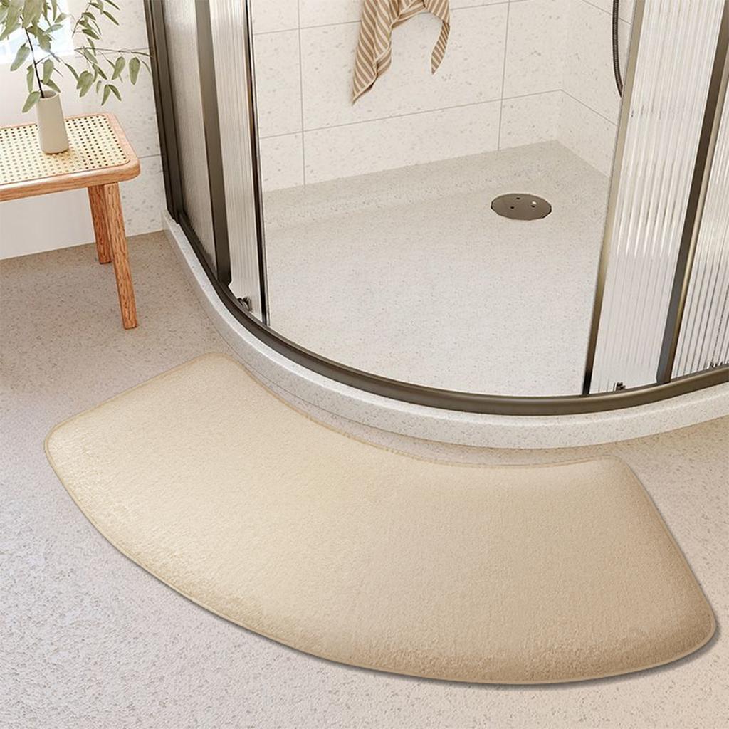Curved Bathroom Mat Shower Room Foot Pad Thick Sponge Toilet Absorbent Foot Mat Toilet Non-Slip Mat Dirt-Resistant Entrance Mat Quality