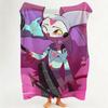 cartoon H Helluva B Boss Throw Flannel Throw Blanket Suitable for Sofa Living Room Bedroom