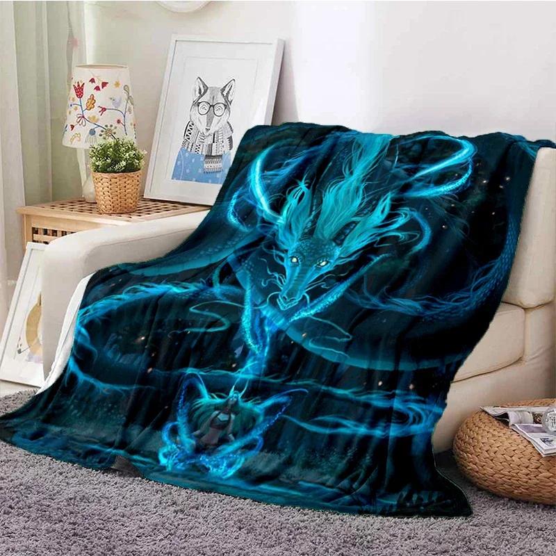 Colorful Dragon Blanket Dragonsoft Plush Blanket, Flannel Blanket Throw Blanket For Living Room Bedroom Sofa Cover
