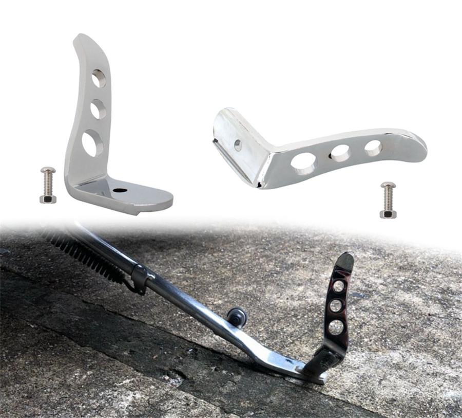 Motorcyle Stand Extension Kit Chrome Kickstand Foot Pedal For 91+ Touring Models