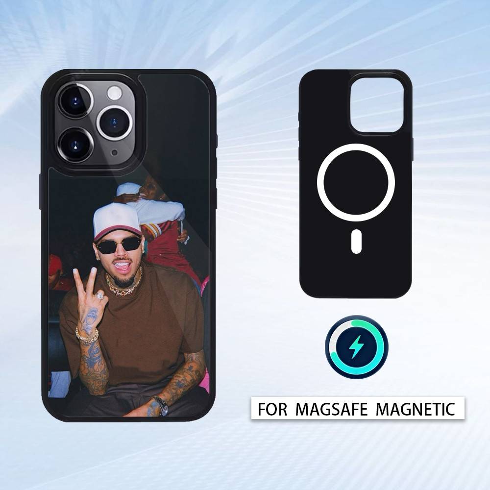 Chris Brown American Rapper Phone Case For iPhone 17,16,15,14,13,12,Pro,Max For Magsafe Magnetic Wireless Charging