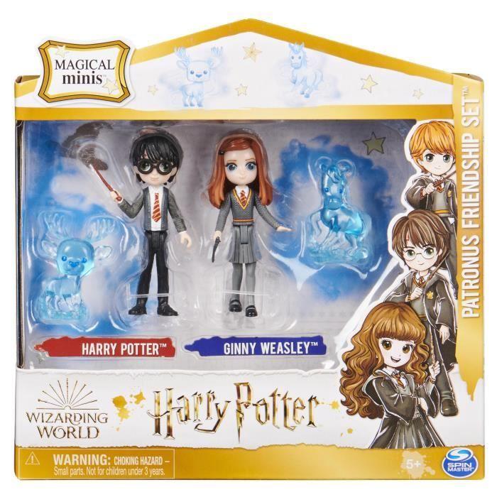 Coffret 2 figurines Harry Potter &amp; Ginny Weasley + 2 figurines Patronus - SPIN MASTER
