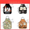 Halloween Pumpkin Skeleton Waterproof Apron With Cartoon Print For Kitchen And Home Use