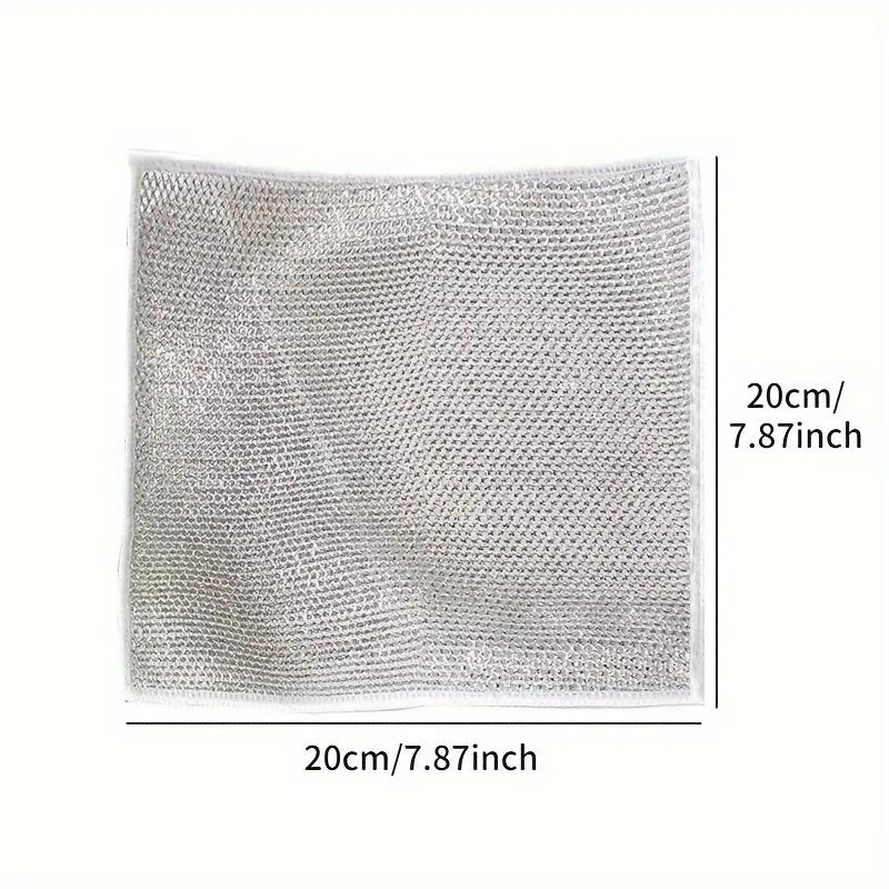 

Thickened Cleaning Cloth, Kitchen Rag, Stainless Steel Cleaning Cloth, Suitable For Cleaning Kitchen Oil Stains/5pcs