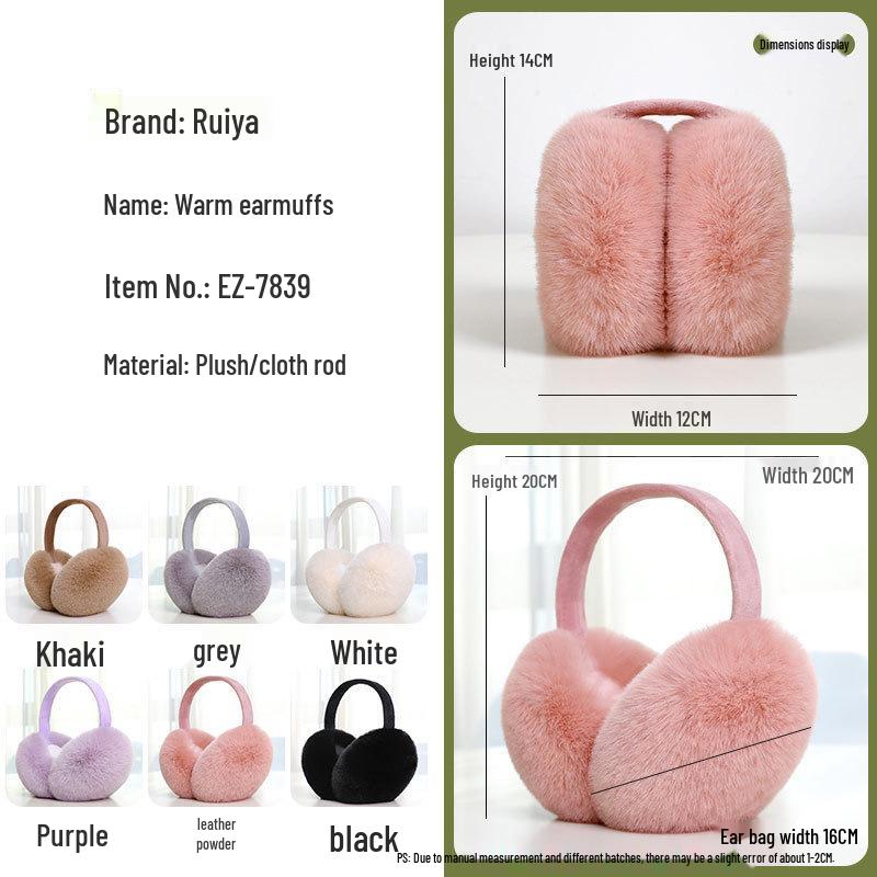 Riya Yanxuan Foldable Windproof Winter Earmuffs with Detachable Headband for Men and Women