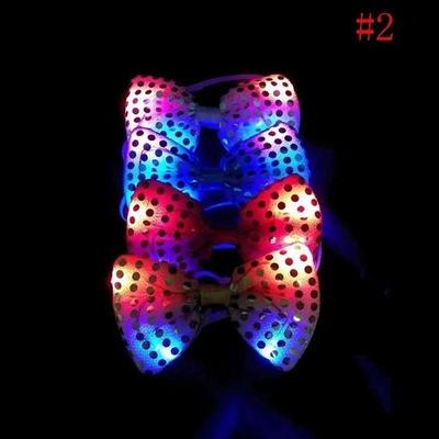 LED Lysande Herrfluga Nyhet Slips Lysande Blinkande För Festevenemang Show Dansfest Jul Kvällsfest Dekoration