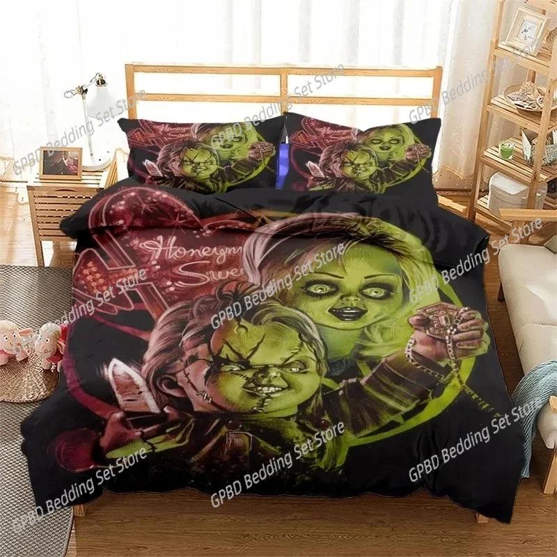 New Bride of Chucky 3D NEW Duvet Cover Pillowcase Bedding Set Adult Boy Girl Bedroom Decoration Children Single Double Large