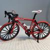 1:8 Mini Model Alloy Bicycle Diecast 19cm Metal Finger Adult Red Mini Bike Simulation Collection Gifts Toys Girls 14+