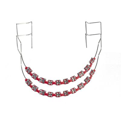 1 pár falešných rovnátek Barevné držáky na zuby Dočasné kovové dráty Kovový držák Ortodontické ligatury Vazby na zuby