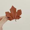 Maple Leaf Leather Duck Bill Clip Hairpin Women  Disc Hair Broken Hair Side Clip Hair Clips For Girls Hairbows For Girls