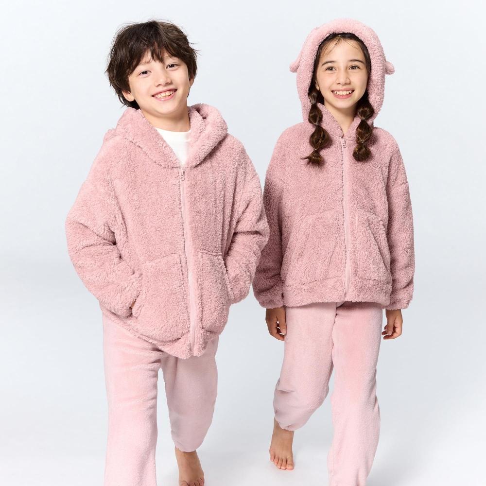 

Gu By Uniqlo Kids Унисекс Marshmallow Feel Толстовка Комплект Кролик Длинные Рукава Длинные Брюки 11 PINK/140cm