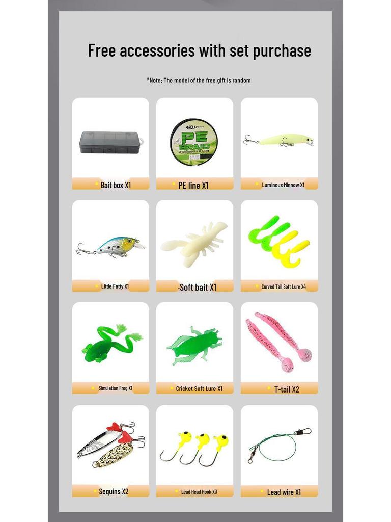 Universelles Carbon-Köderruten-Set: M Power, Gerader Griff, Weitwurf-Angelrute