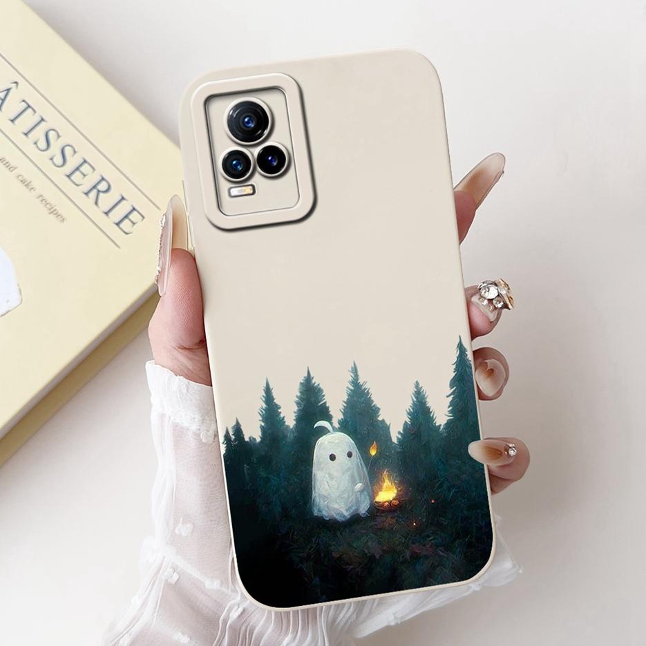 For Vivo V21e 4G Case V2061 New Fashion Candy Painted Cover Shockproof Phone Case For Vivo V21 V 21 E VivoV21e Soft Fundas Coque
