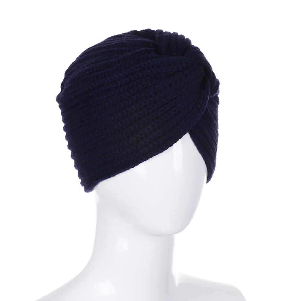 Girls Knitted Croceht Beanies Ladies Turban Women Felt Hat Head Wrap Caps Twist Headwrap Hat