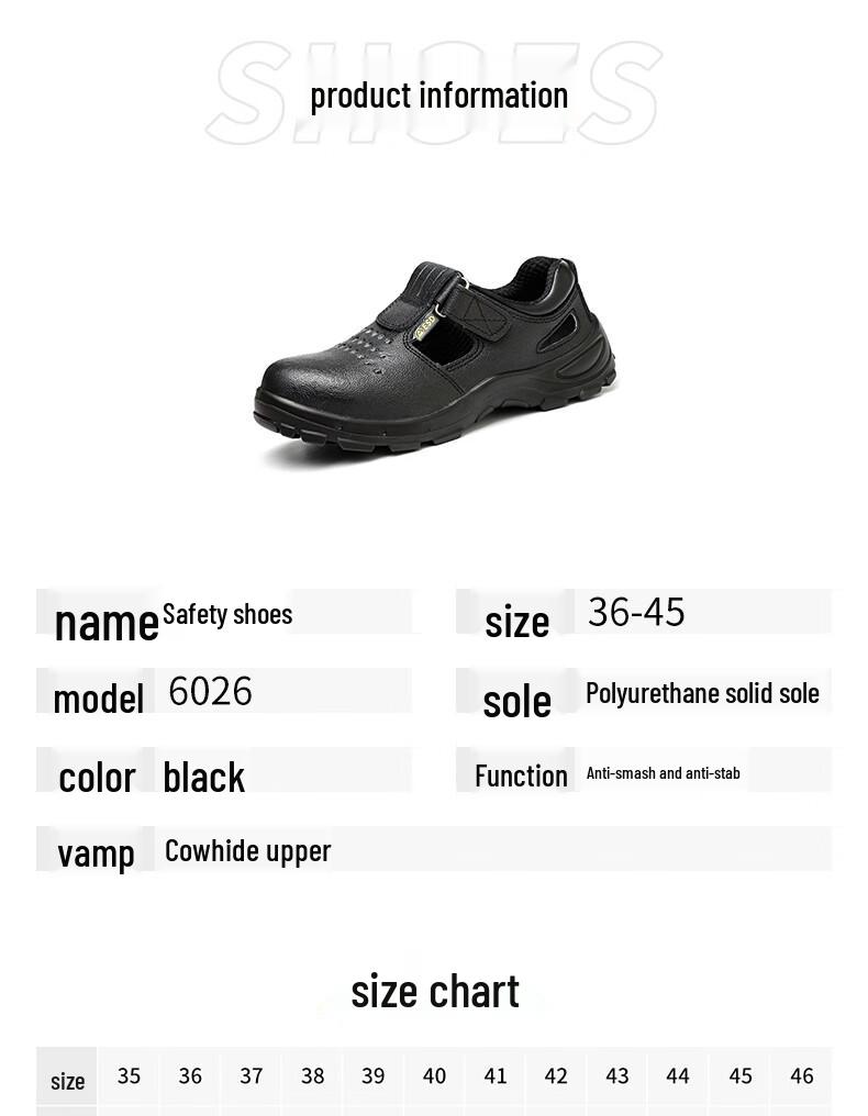 Old Housekeeper Men's Breathable Steel Toe Safety Shoes 6026