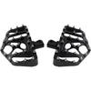 HDBUBALUS CNC Wide Footpegs Floorboards Offroad Foot Pegs Fit for Harley Dyna Fatboy Street Bob Wide Glide Sportster Bobber Chopper Black 1 Pair