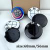AWROY1 Mini 4Pcs 56mm 68mm Wheel Center Caps for 50th Anniversary M Power Carbon Fiber Rim Hubcap Emblem E46 E90 F10 F30 G20 X5