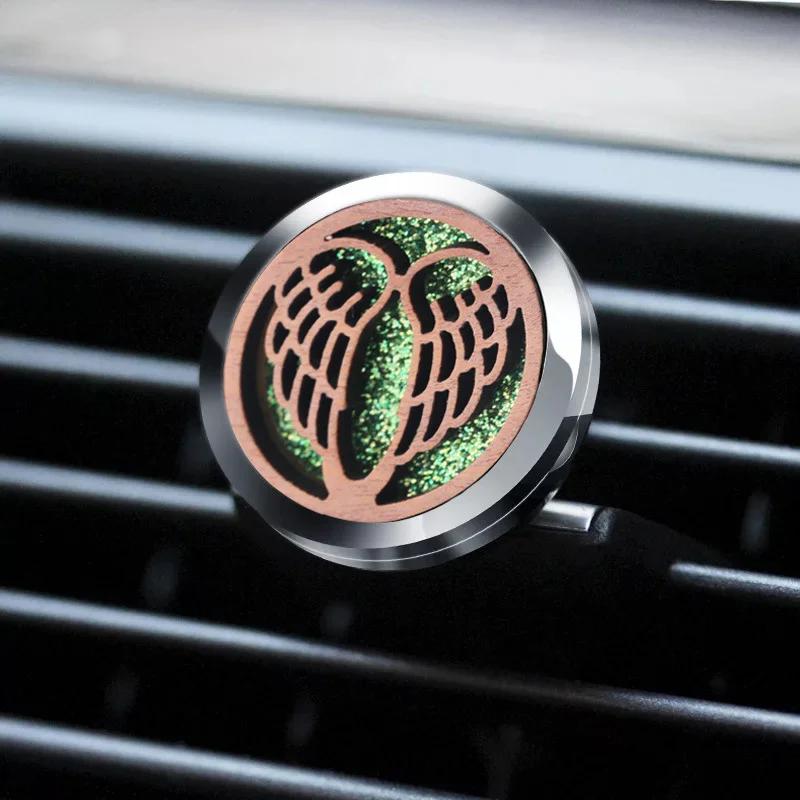 Refillable Car Air Freshener Smell Natural Wood Perfume Diffuser Clip Auto Vent Freshener Decoration Interior Accessories