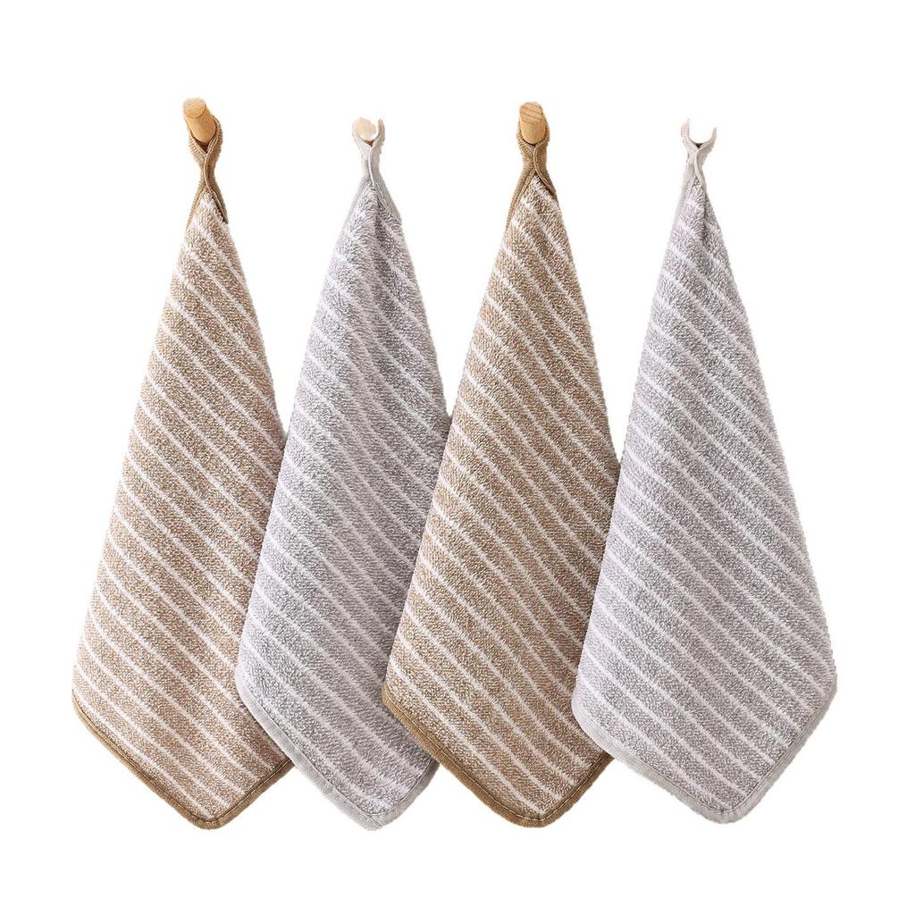Lint-Free Dishcloth & Absorbent Towel Set: Easy-Clean Scouring Pad with Hanging Rope - Perfect for Kitchen Cleaning.