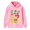 Kids Boys Girls Casual Pullover Hoodie, Cartoon Character Graphic Lightning Star Print Warm Hooded Sweatshirt for Children Daily Wear