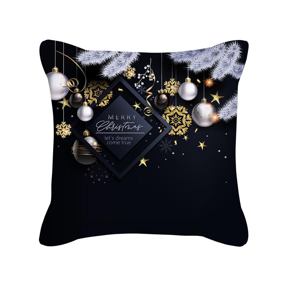 New Nordic Christmas Golden Sofa Pillow Cover Bedside Cushion Cover