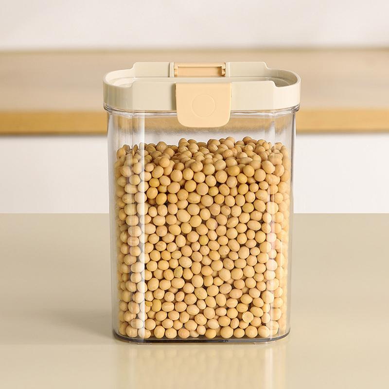Silicone Snap-Lock Storage Box Sealed Storage Silicone Locking Organiser Kitchen Spices Beans Nuts Grains Storage Jar