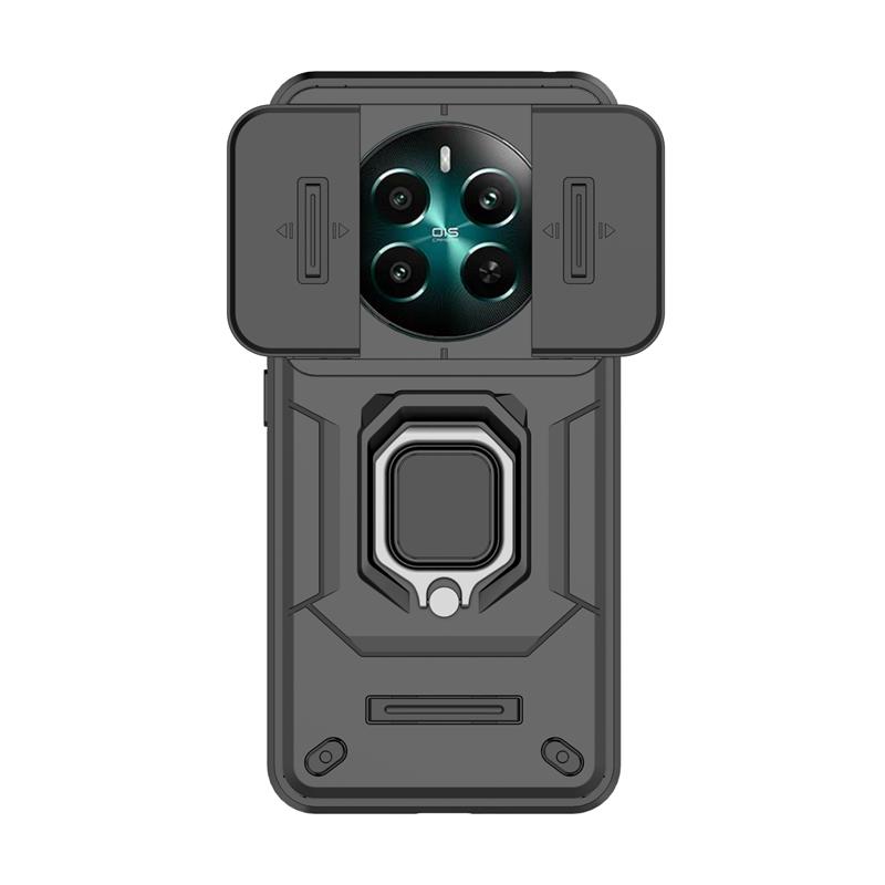 For Realme 12 Plus 5G Case Armor Slide Camera Protect Phone Case For OPPO Realme 12 + Plus RMX3867 6.67" Ring Holder Back Cover