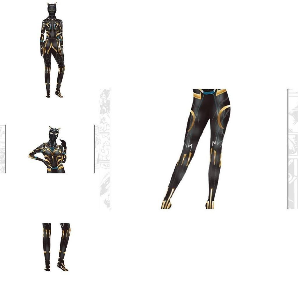 Black Pantherwakanda For Altid Letitia Wright Dame Elastisk Bodystocking Hovedbeklædning Cosplay