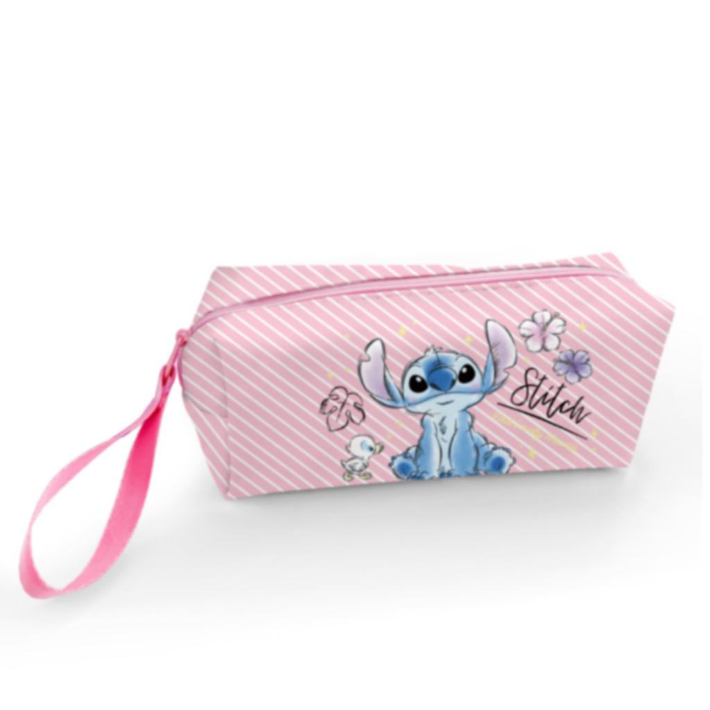 MINISO Kawaii Stitch Torba na długopisy z kreskówką Duża pojemność Studencka torba na artykuły piśmiennicze Stitch Śliczna Dziecięca Wielofunkcyjna Torba do Przechowywania