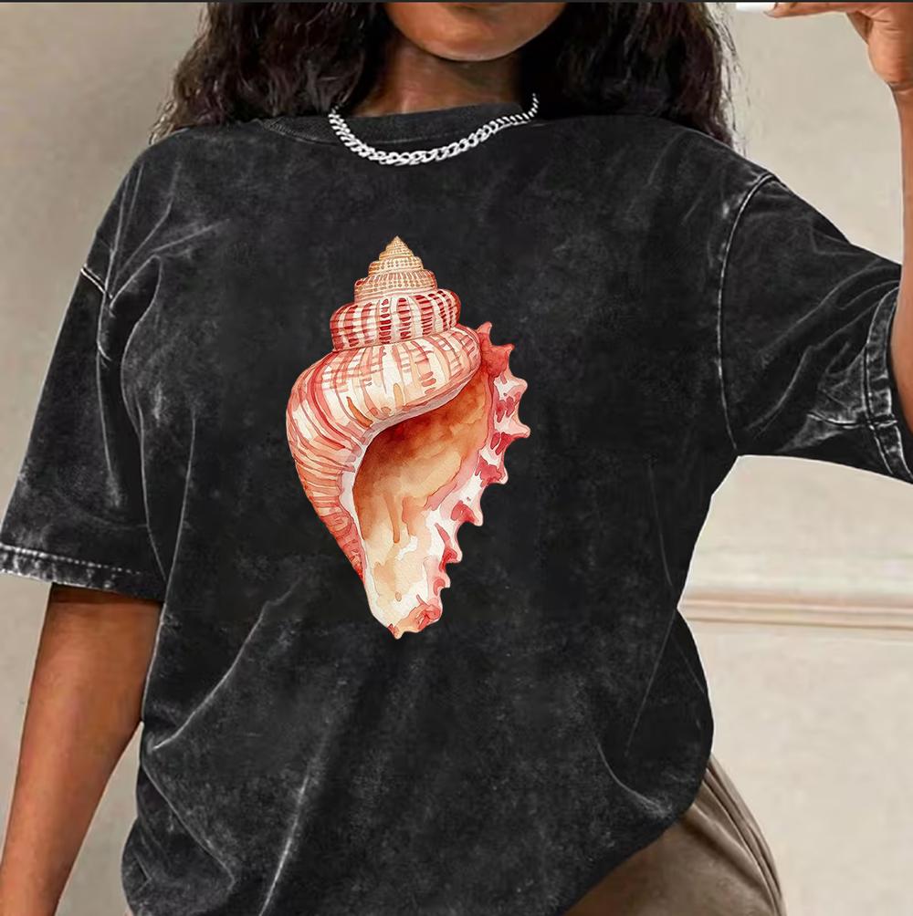 Dolphin TShirt Cute Ocean Animal Tee Aesthetic Sea Life Graphic Shirt  Gothic Tshirts Women Clothing T Shirt Women Y2k Top