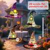 Witch Hat Stained Glass Suncatchers Window Hangings Halloween Decorations for for Window,Balconies,Yard,Window Home