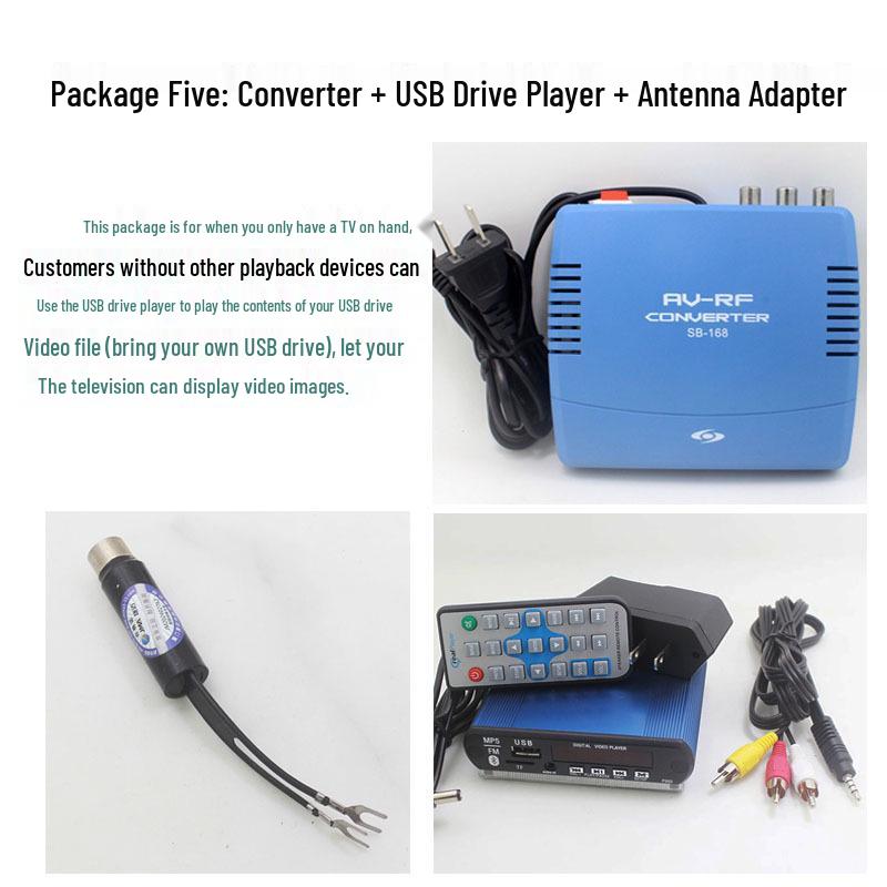Shibei SB-168 AV to RF Converter for Vintage Black & White TVs