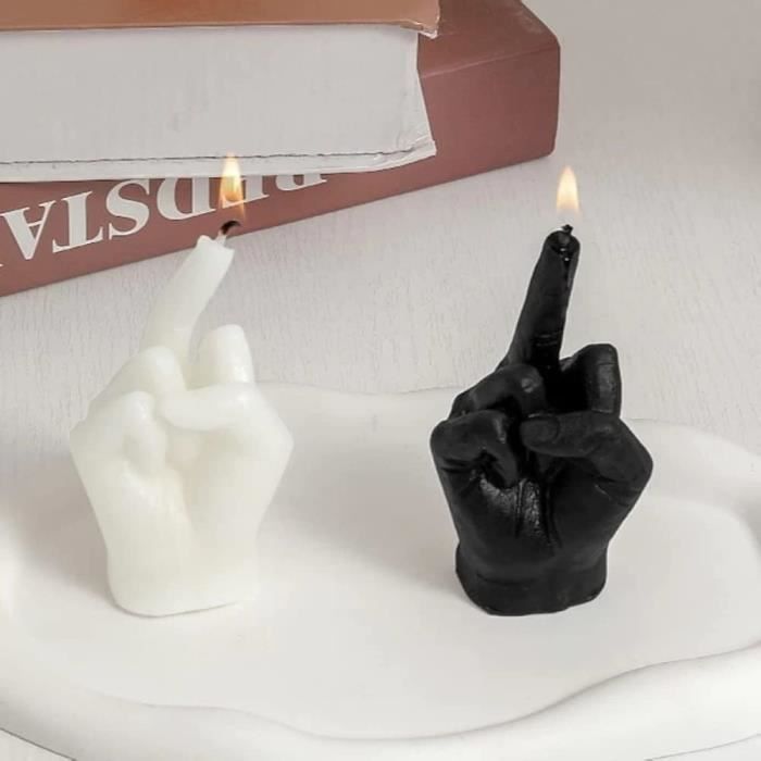 Bougie Parfumée - Middle Finger Candle - Cire de Soja - Parfum Subtil - Design Contemporain