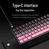 61-Key Backlit Bluetooth Wireless Mechanical Keyboard with Blue/Red Switches