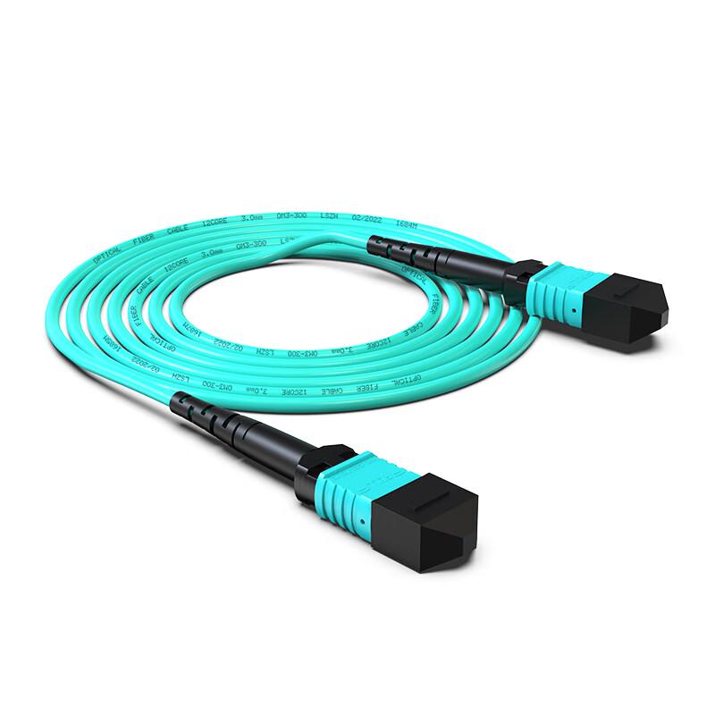 DASUNLIGHT MPO-MPO 12-Core OM3 Multimode Fiber Optic Patch Cable
