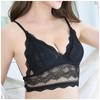 Low Back Bralette Ladies U Backless Invisible Lace Bra Polka Dot Mesh Ultra Thin Underwear Women Lingerie Tank Top Bras