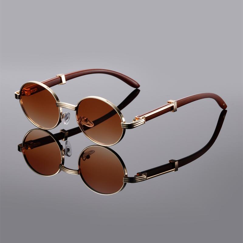 Vintage Oval Sunglasses Men Fashion Retro Metal Rim Gradient Casual Shades Women Trendy Luxury Brand Design Sun Glasses