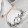 Gift bracelet, lady's watch New Casual Fashion Diamond-encrusted Women's Watch Korean-style Female Student Woven Drawstring Bracelet Watch