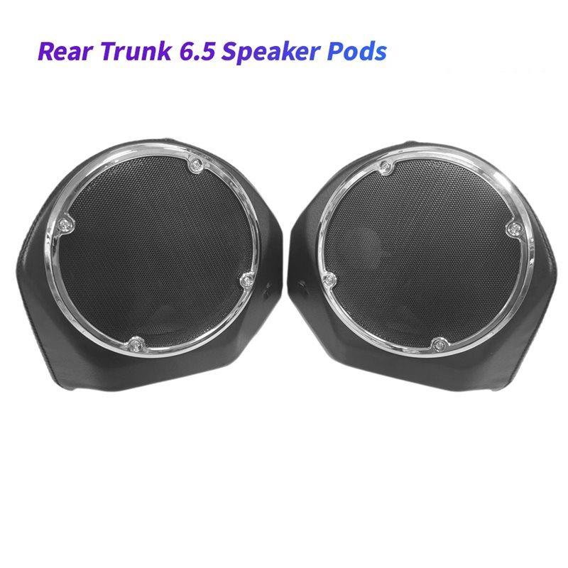 Motorcycle Rear Trunk 6.5 Inch Speaker Pod For Touring Models Road Glide 2014- King 6.5 Inch Grill Net