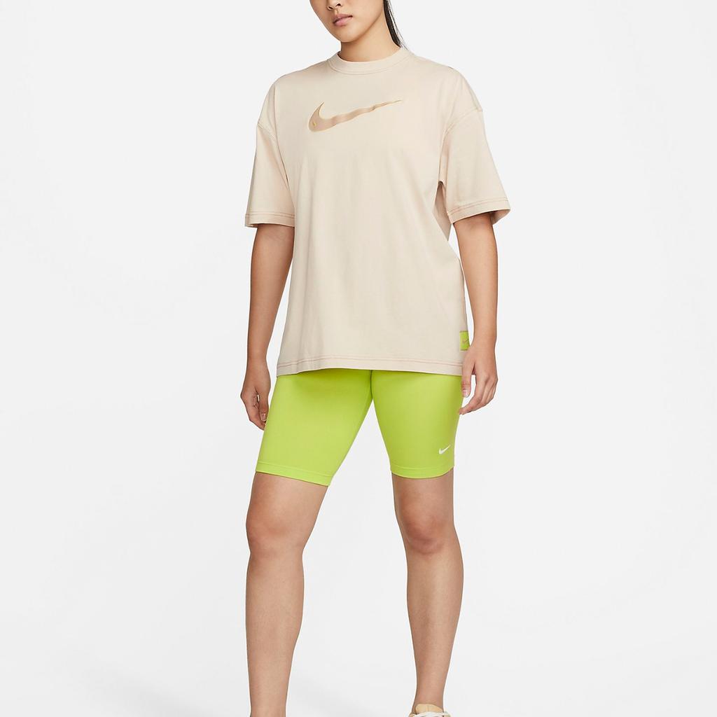 Nike Logo Printed American Vintage Sports Casual Breathable Round Neck Short Sleeve Drop Shoulder T-Shirt Women T-Shirts Sand-White DM6212-126