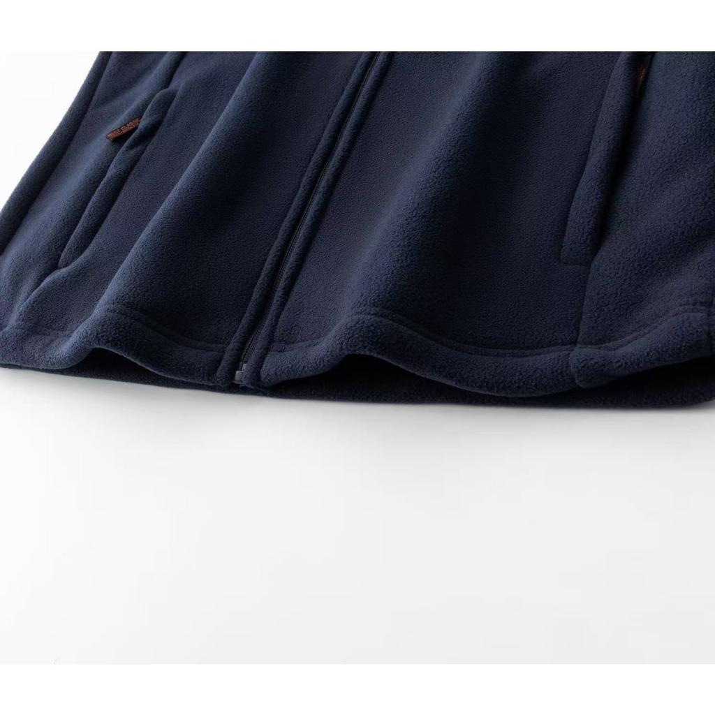 Top de Chaqueta Polar de Otoño e Invierno para Hombre, Cuello Alto para Hombres de Mediana Edad y Jóvenes, Chaqueta Polar con Polar Añadido