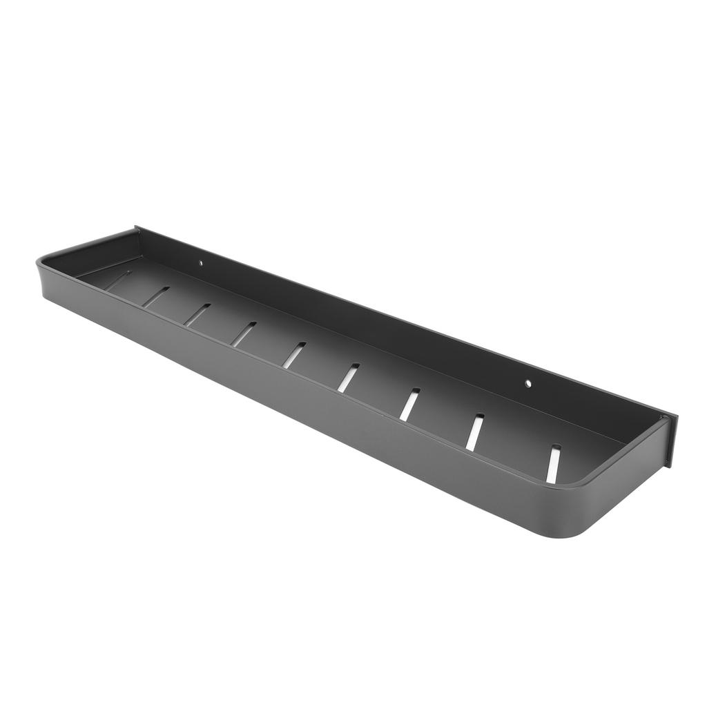Coș de duș Aluminiu spațial Inoxidabil Netezire Simplu Negru Robust Raft de perete pentru baie cu 5
