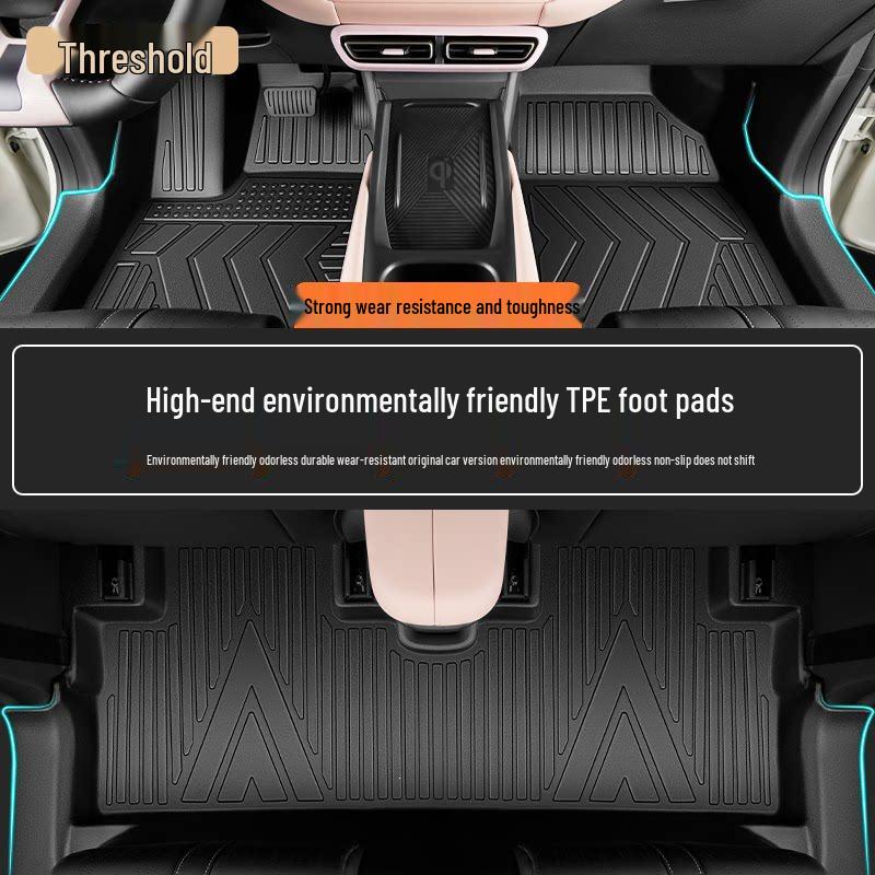 BYD Seagull and Dolphin Models 2526 TPE Smart Driving Floor Mats with Full Coverage Carpet