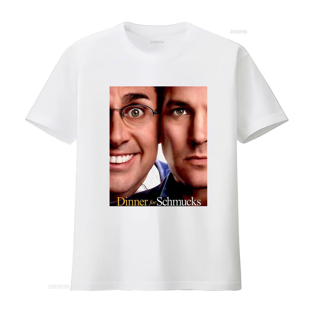 Funny Classic Comedy Dinner for Schmucks Character Print Casual T Shirt vintage Washed Top For Everyday Wear Stylish fashion