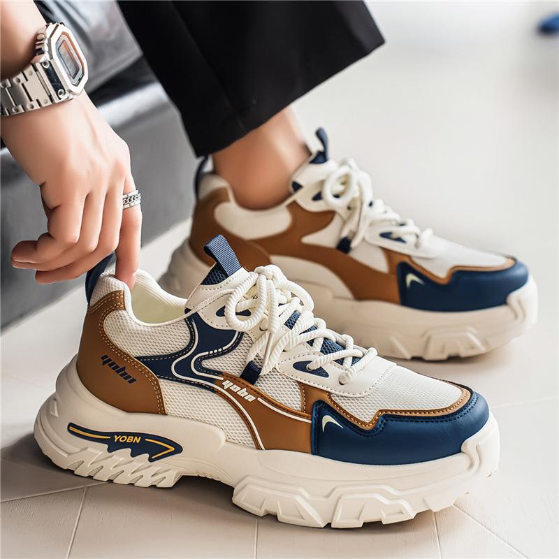 New Casual Sports Shoes Mesh Platform Men's Shoes Versatile Dad Shoes YBPLJ